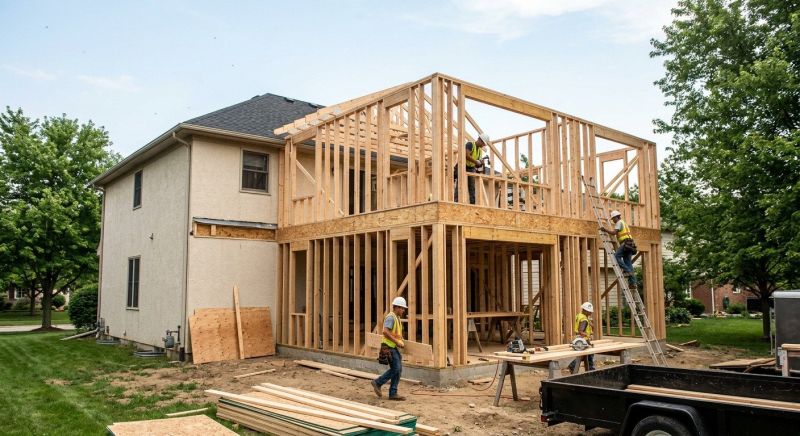 Garage Framing in Kansas City, KS